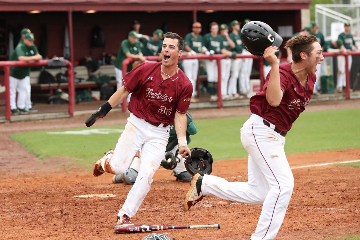 NCAABaseball's tweet photo. Vote for the #NCAABaseball Photo of the Week 📸

1⃣ @HofstraBaseball SAFE 🙌
2⃣ @McNeeseBaseball Celebrate 🎉
3⃣ @WakeBaseball Water Cooler Shower 💦
4⃣ @CofCBaseball Walk-Off Energy 🔋 https://t.co/IJzXAxzdfi
