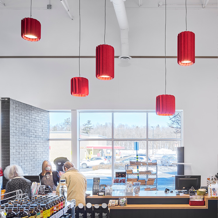 eureka_lighting's tweet photo. Eureka's Mill acoustic pendants are suspended playfully above the front cash desk and the gourmet food counter at the back of the Grace in the Kitchen store.

Read the full story: https://t.co/bZ6Bj69sWe

#eurekalighting #lightingdesign #acousticlighting #retaildesign https://t.co/wyzNI1UTje