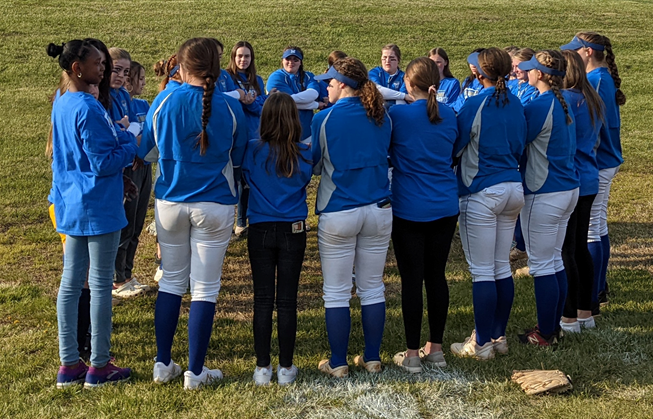 RCS_NC's tweet photo. The Western Rockingham Middle School softball team participated in Wildcat night at the McMichael High softball game and took the field with the Phoenix Softball Team for the National Anthem! https://t.co/kGFE79Gk5r