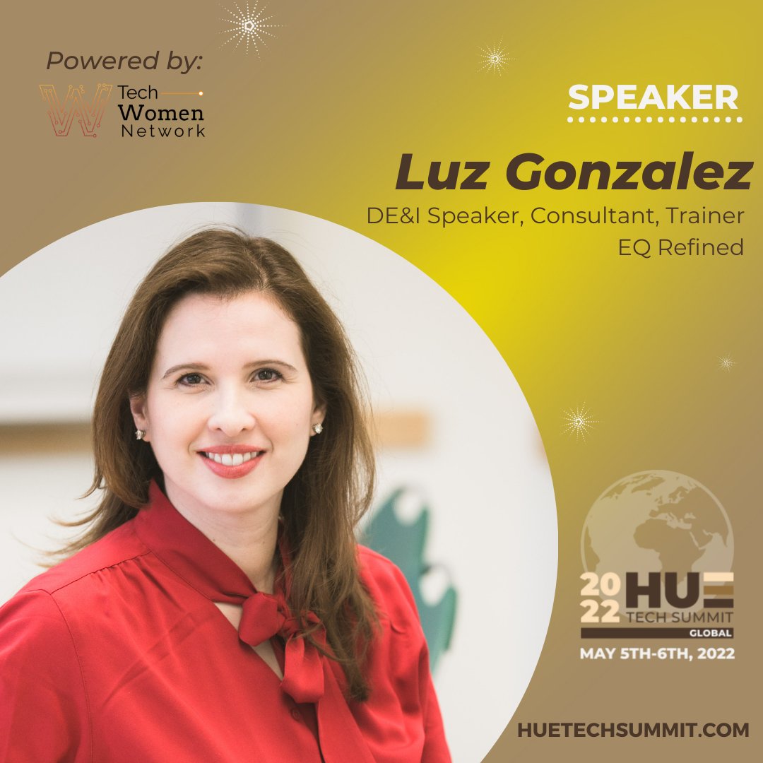 huetechsummit's tweet image. #HUETechSpeaker Meet Luz Gonzalez. She is passionate about supporting communication through providing prof dev, emotional intelligence, and leadership training. Tix on sale. HUETechSummit.com #NoMoreHiddenFigures #HUETechSummit #PTW22 #diversityandinclusion #womenintech
