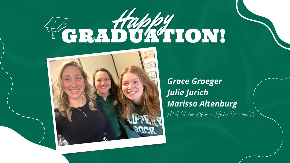 It's graduation day for three of our GA's!🎓

Congratulations to Grace, Julie, and Marissa!💚