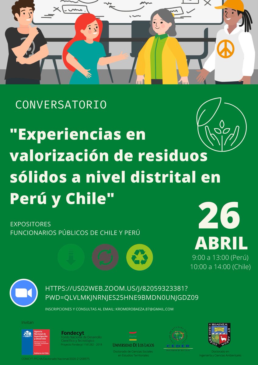 kromerobaeza's tweet photo. Buenos días! Recordarles de esta actividad para el día martes 26 de abril desde las 10:00 vía zoom. https://t.co/lcWQWqgOgs