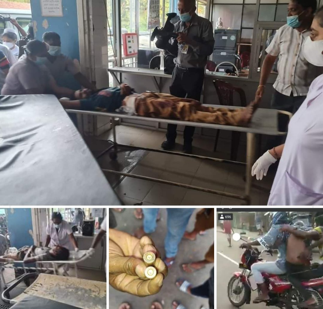nperera__'s tweet photo. Sri Lankan police and stf have opened fire on protesters in Rabukkana.  Eleven people were injured and one died.  Is this the freedom that the people of Sri Lanka deserve in the future ? #GoHomeRajapaksas #SriLankanCrisis #GoHomeGota2022 #SriLankaEconomicCrisis https://t.co/aDE8GfNZQ0