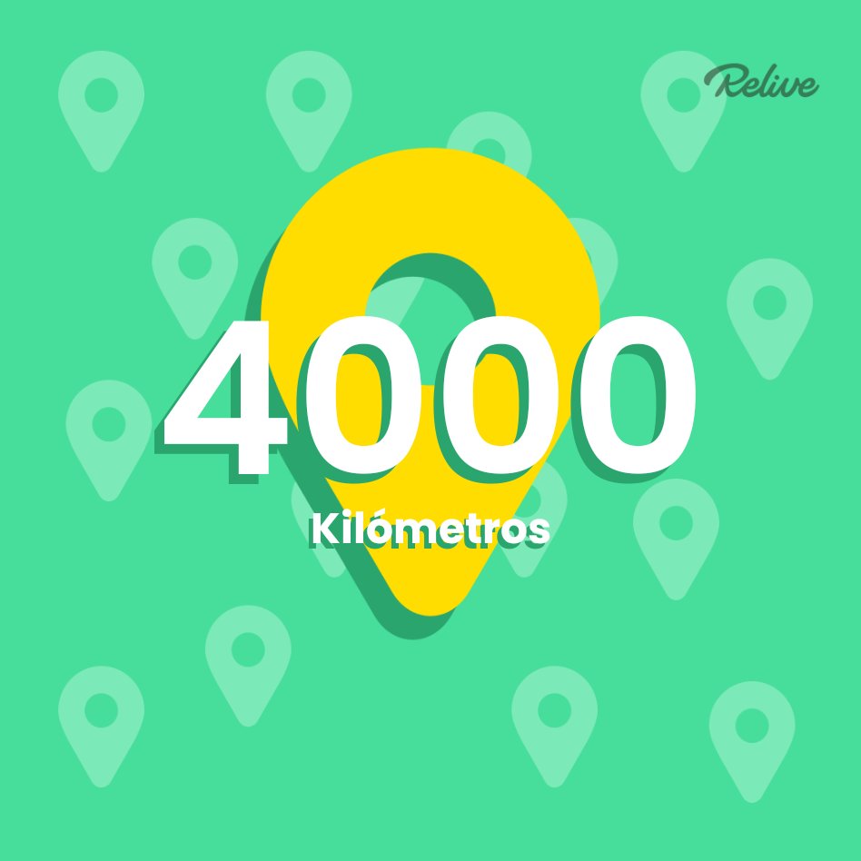 He registrado un total de 4000 km en el exterior con Relive