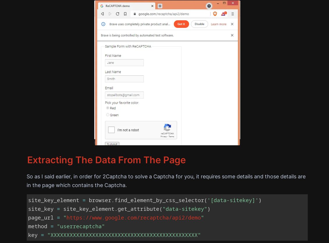 CKsTechNews's tweet photo. How to #Bypass #ReCAPTCHA Using #2Captcha and #Selenium in #Python
Blog with instructions and example code.
https://t.co/DL9qSYhaLJ https://t.co/fV3OP5vDKt