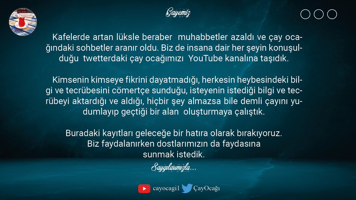 cayocagi1's tweet photo. Vizyon ve Gayemiz. 

Youtube kanalımıza abone olmayı unutmayınız. 

https://t.co/bWEvjr7fM4 https://t.co/bwC1ptXxgf