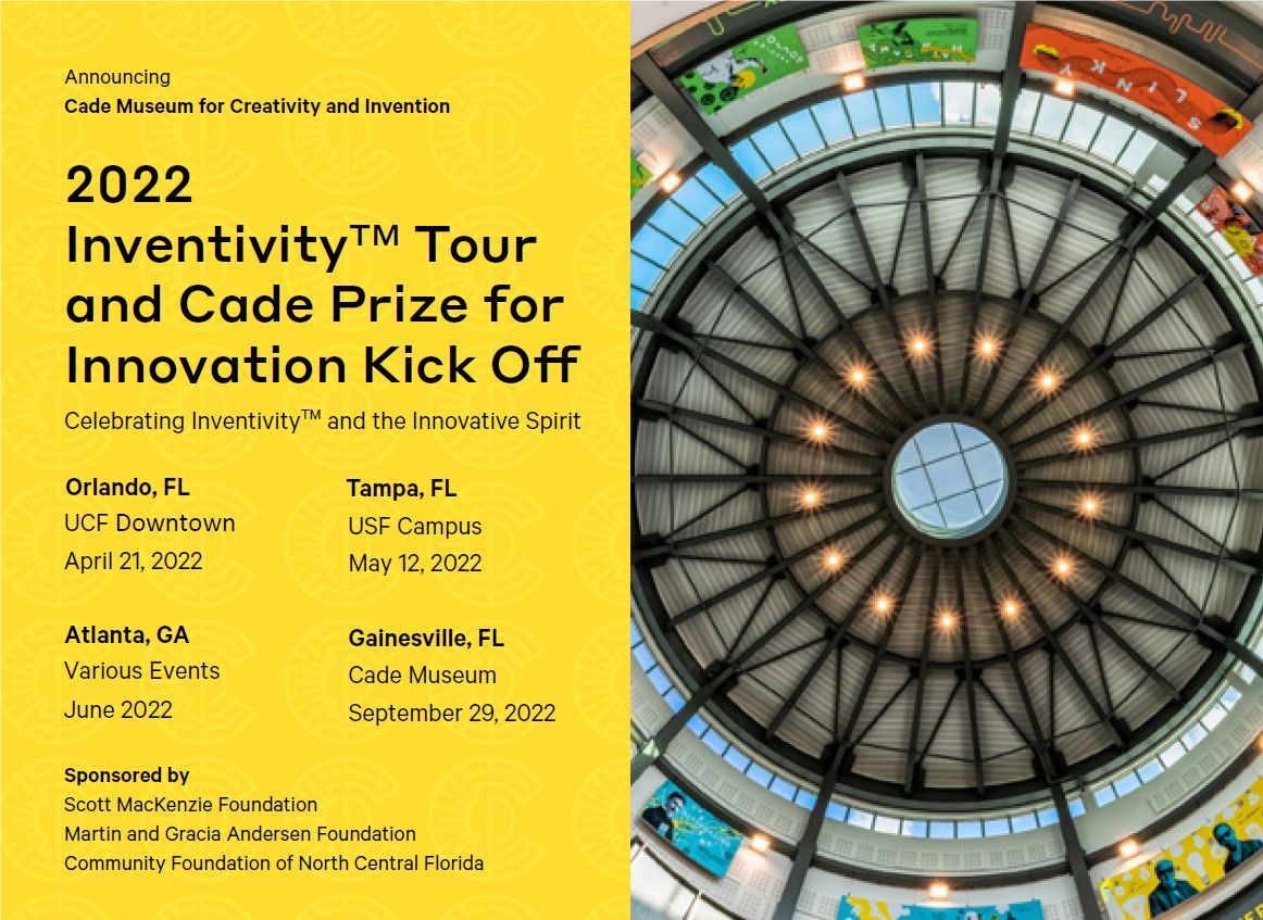 Join @FloridaHighTech for the Orlando Inventivity Tour and Cade Prize for Innovation this Thursday, April 21! #Cenfluence Cluster Members can join us at the event to learn how to enter for the yearly Cade Prize! 👏 #Innovation #CadePrize #OrlandoBusiness #OrlandoEvents