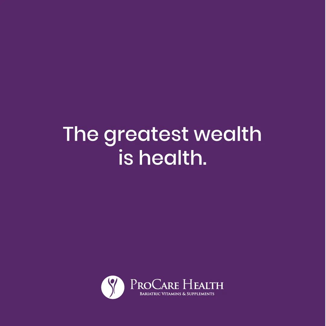 procarenow's tweet photo. The greatest wealth is health! 💯
#bariatricvitamins #procarehealth https://t.co/JmfCwfwsqV