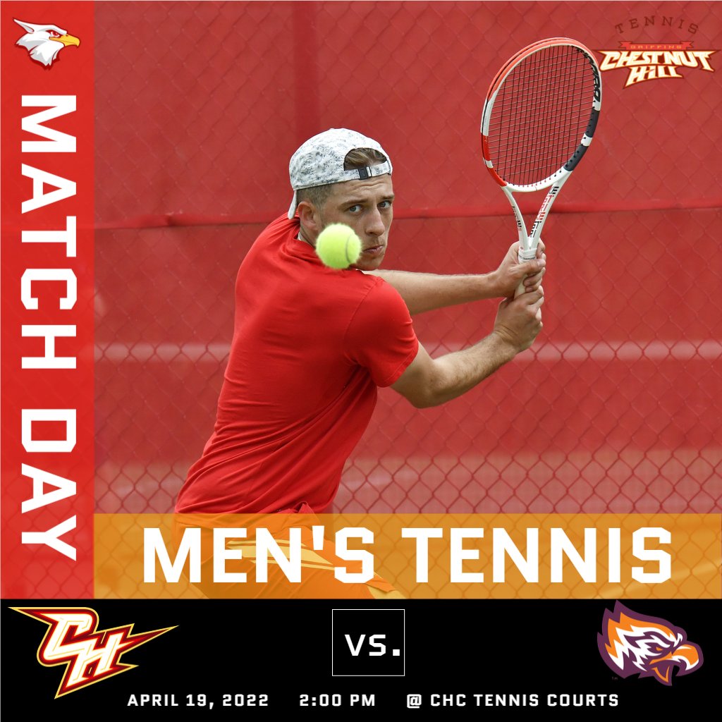 CHCAthletics's tweet photo. IT'S MATCH DAY!

TODAY! 4/19 @ 2 p.m. 

The #2 CHC Men's Tennis Team takes on #3 Post in the CACC Semi-Finals! 
The winner will move on to face Jefferson on 4/22.

Be sure to come out and support. Good luck guys! 

#GriffnNation #GriffinPride #ScarletAndGold

@chestnuthill https://t.co/tDUEKSVfhp