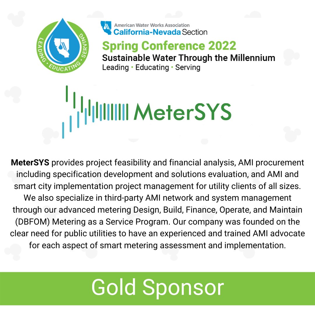 CA/NV AWWA on Twitter "Thank you Meter SYS for your Gold Sponsorship