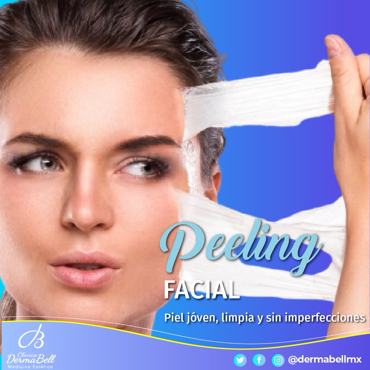 dermabellmx's tweet photo. Con nuestro tratamiento de #peeling, consigue una disminución de las arrugas, una piel rejuvenecida y bien hidratada, con una secreción correcta de grasa y una buena consistencia y luminosidad. https://t.co/n4m1dpQEnf