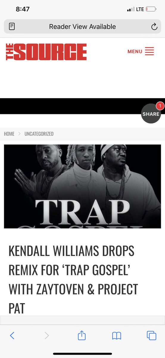 KendallWms's tweet photo. Shoutout to the @thesource ! Trap Gospel Remix going up! With God all things are possible! Pls keep running the song up on all platforms and follow me on Spotify! Checkout the full article https://t.co/3o6yQik8Zh https://t.co/cs1V8e1oxk