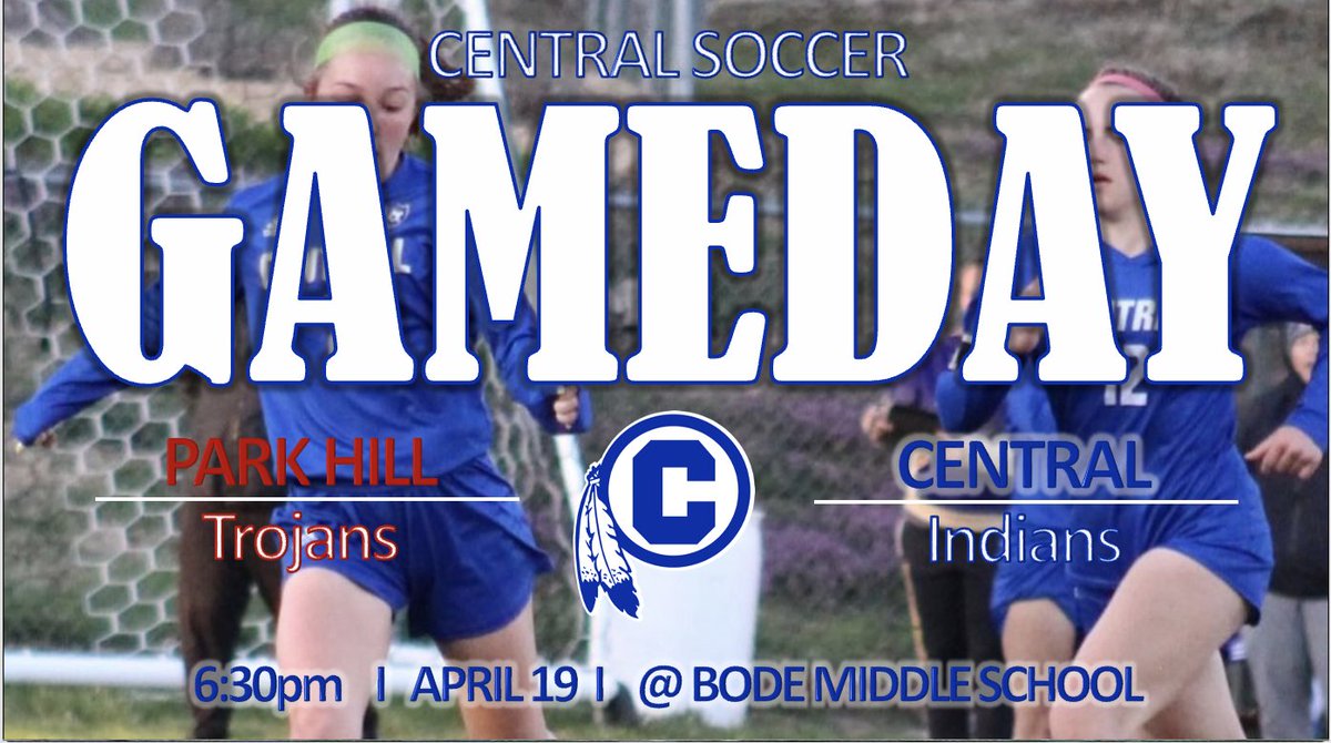 CSi GAMEDAY:  Central <a href="/IndiansChs/">CHS Indians Girls Soccer</a> hosts Park Hill in an important District matchup at the DEN!  Game time set for 6:30pm.  Good Luck Lady Indians! <a href="/CHS_Indians/">St. Joe Central HS</a> <a href="/KQ2SPORTS/">KQ2Sports</a> <a href="/SJNPSports/">News-Press NOW Sports</a> @TommyKFEQ <a href="/cliffnotes_pod/">Cliff Notes Podcast</a>