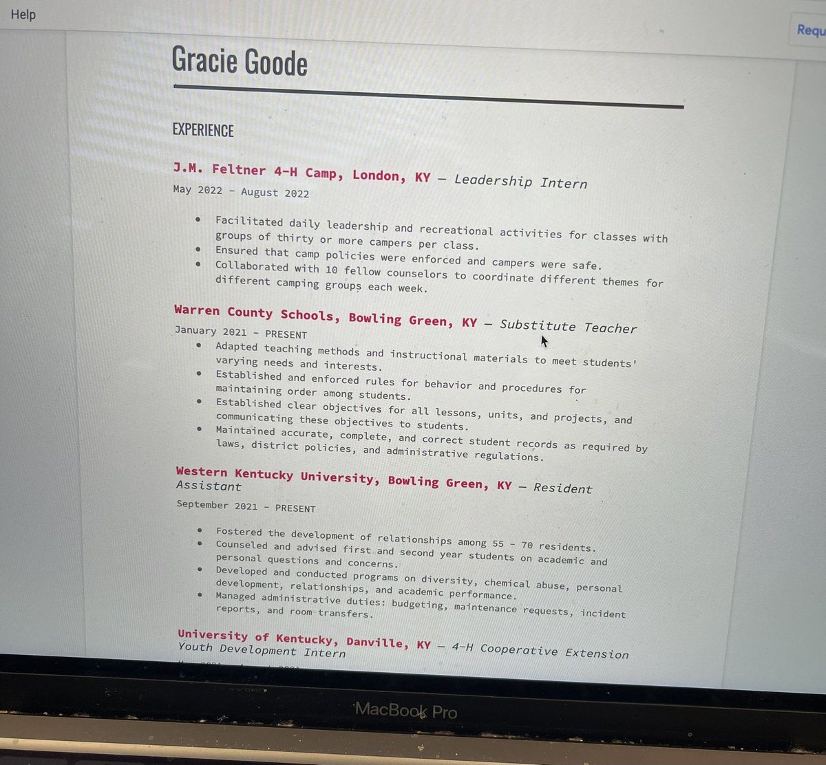 msgoodeteaches's tweet photo. Late post, but posting anyways!

Working on my teacher website and my Curriculum Vitae has given me the opportunity to make myself more marketable in the future as I prepare to graduate in Spring of ‘23! :)

@DrMargarella @CEPTatWKU https://t.co/iaHZyx90iq
