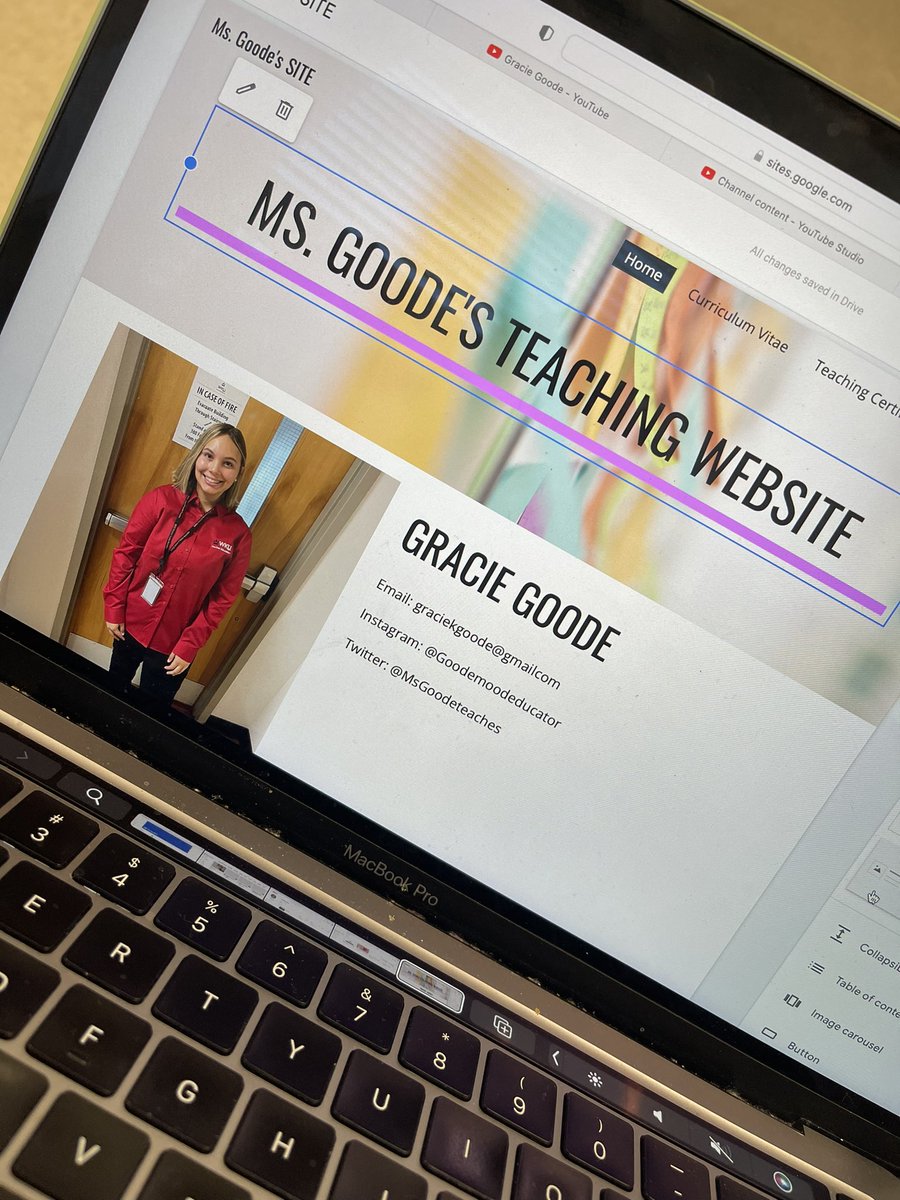 msgoodeteaches's tweet photo. Late post, but posting anyways!

Working on my teacher website and my Curriculum Vitae has given me the opportunity to make myself more marketable in the future as I prepare to graduate in Spring of ‘23! :)

@DrMargarella @CEPTatWKU https://t.co/iaHZyx90iq