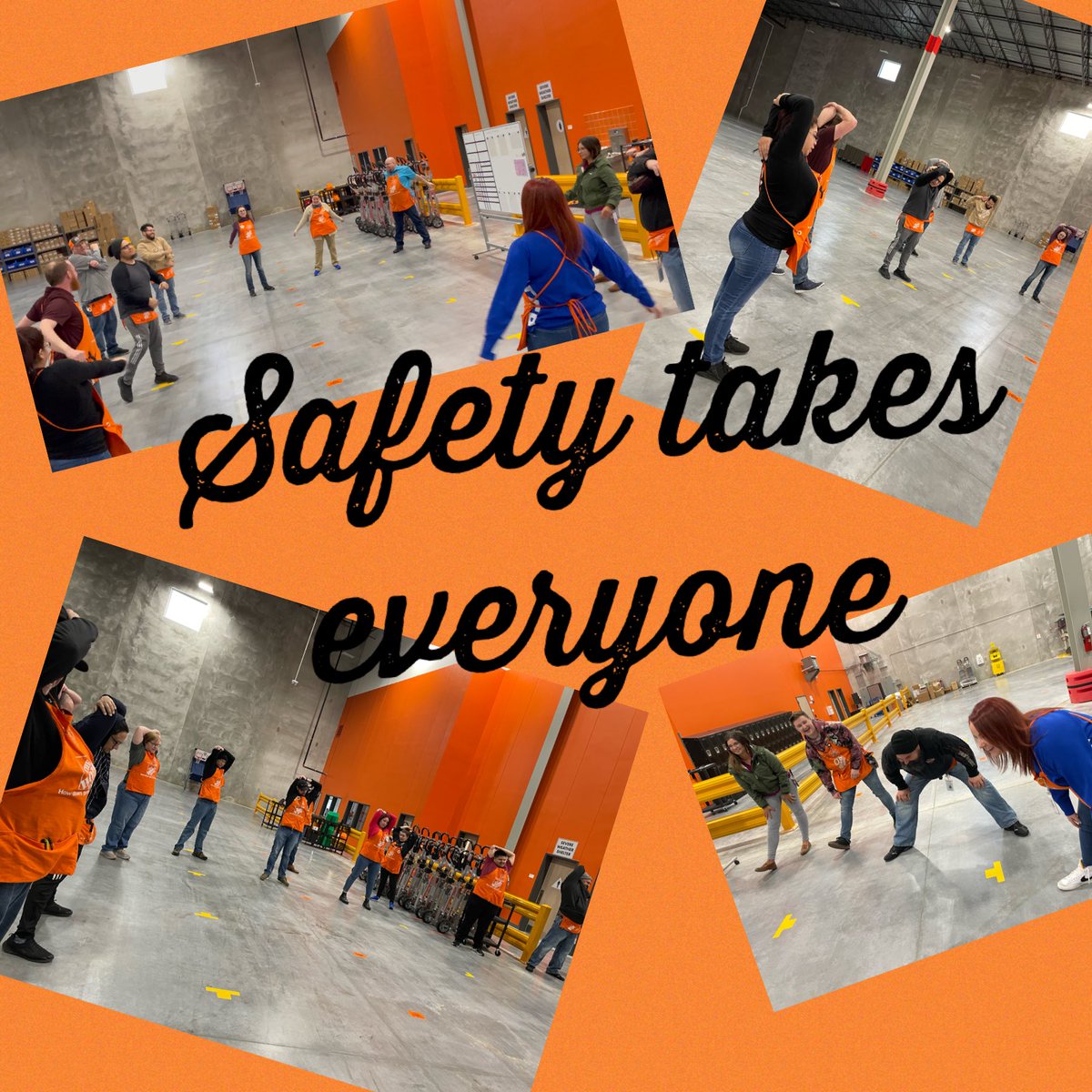 Go live day 2!  Keeping 5930 safe, stretching as a team!  #SafetyFirst #MDOmaha @MattWorkmanTHD