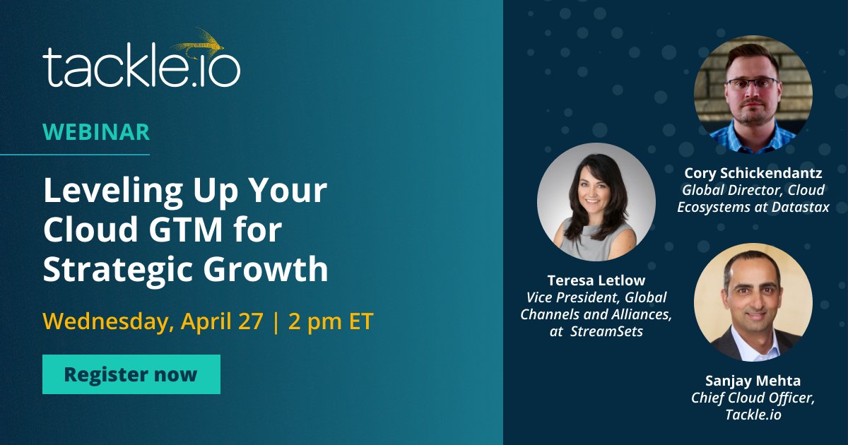 You don't want to miss @Tackle's dive deep into Cloud GTM strategy with @DataStax and @StreamSets—learn how to level up your Cloud GTM for strategic growth from three experts in the field. See you there! okt.to/gOkMJL