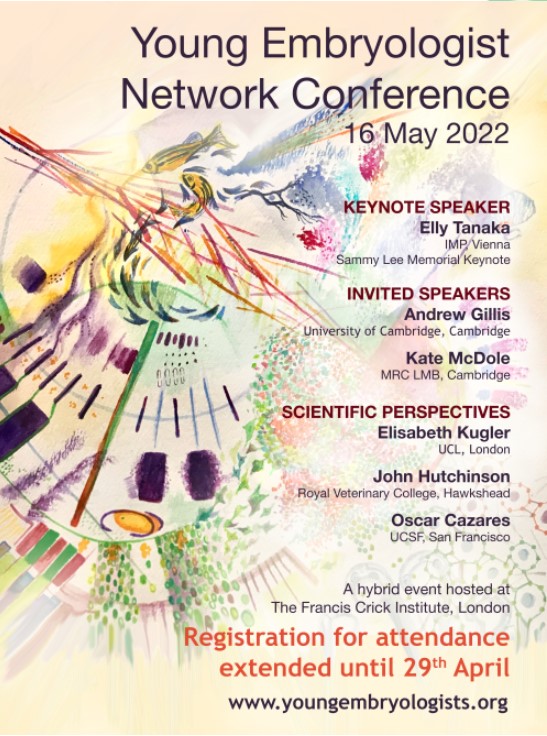 There is still time to apply to attend the hybrid Young Embryologist Network  2022 (YEN 22) conference . This year's popular meeting includes a new session on Scientific Perspectives: Working in Science with a Disability.

thenode.biologists.com/young-embryolo…