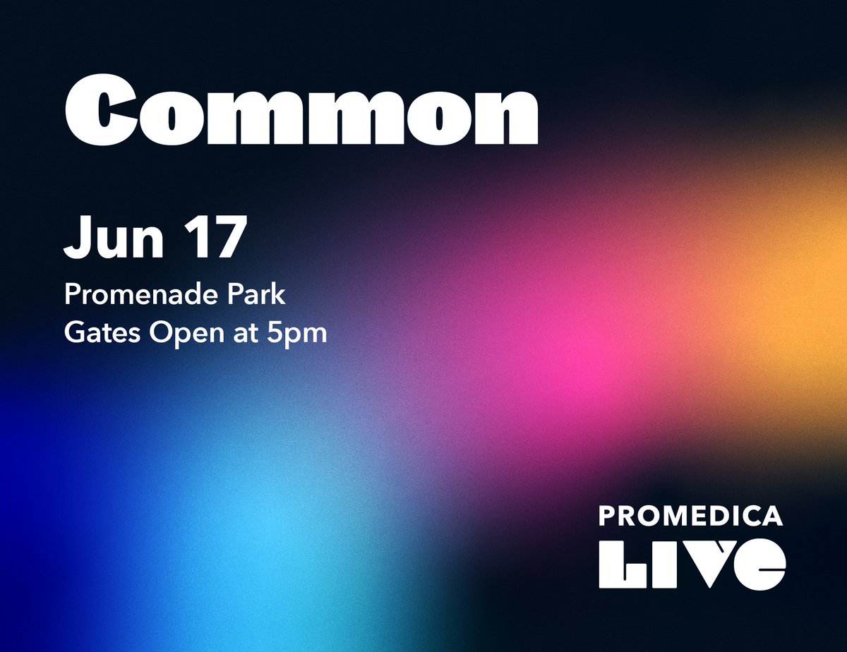 The ProMedica Live Summer Concert Series is back and we couldn't be more excited to kick it off with Common! Buy your tickets now! promedicalive.com