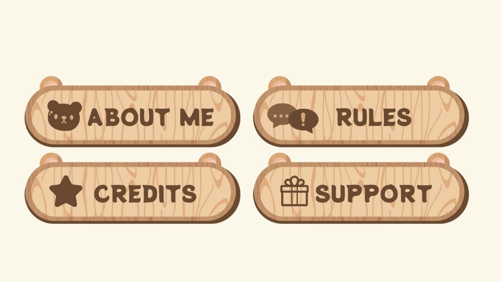 Rumiya_Ch's tweet photo. waaaa i really love this wooden twitch panel commission I made ><

#VtuberAssets #Vtuber https://t.co/Q3M3kziiEw