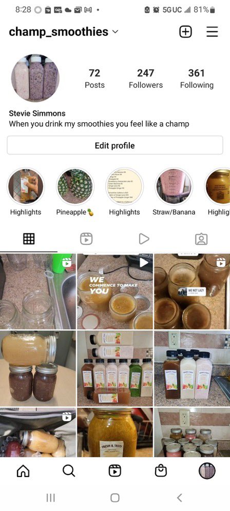 Follow my guy champ_smoothies Because when you drink his juice you feel like a champ 😮‍💨