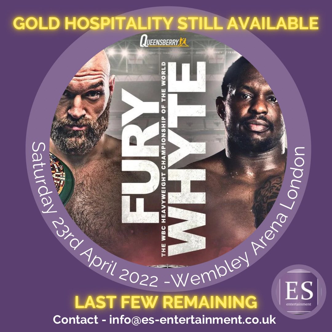#FuryWhyte #furyvwhyte #TysonFury #DillianWhyte #Whytefury #viptickets
