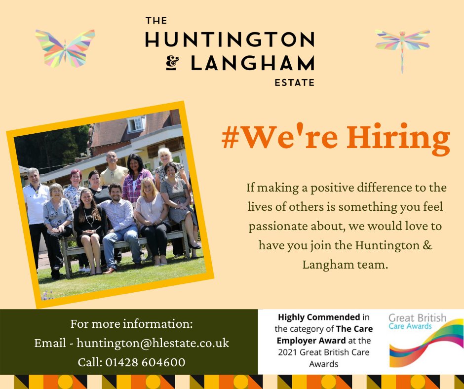 If making a positive difference to the lives of others is something you feel passionate about, we would love to have you join the Huntington &amp; Langham team. #Carers #HealthCareProfessionals #JobsInCare #Carer
huntingtonlangham.estate/about-us/join-…