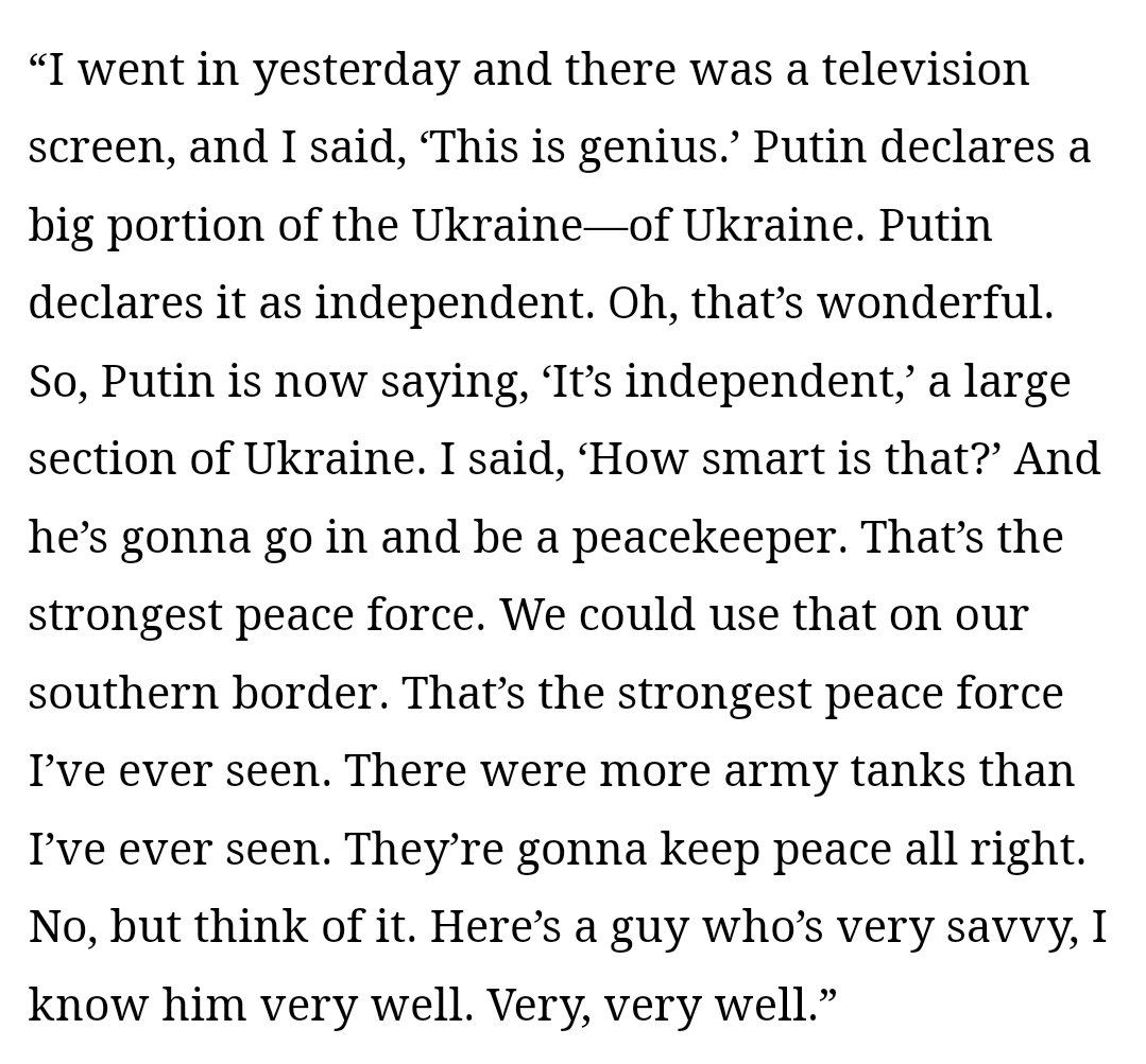 ABQJournalWatch's tweet image. Donald J. Trump, 
radio interview, “The Clay Travis and Buck Sexton Show.” 
- Feb. 22, 2022