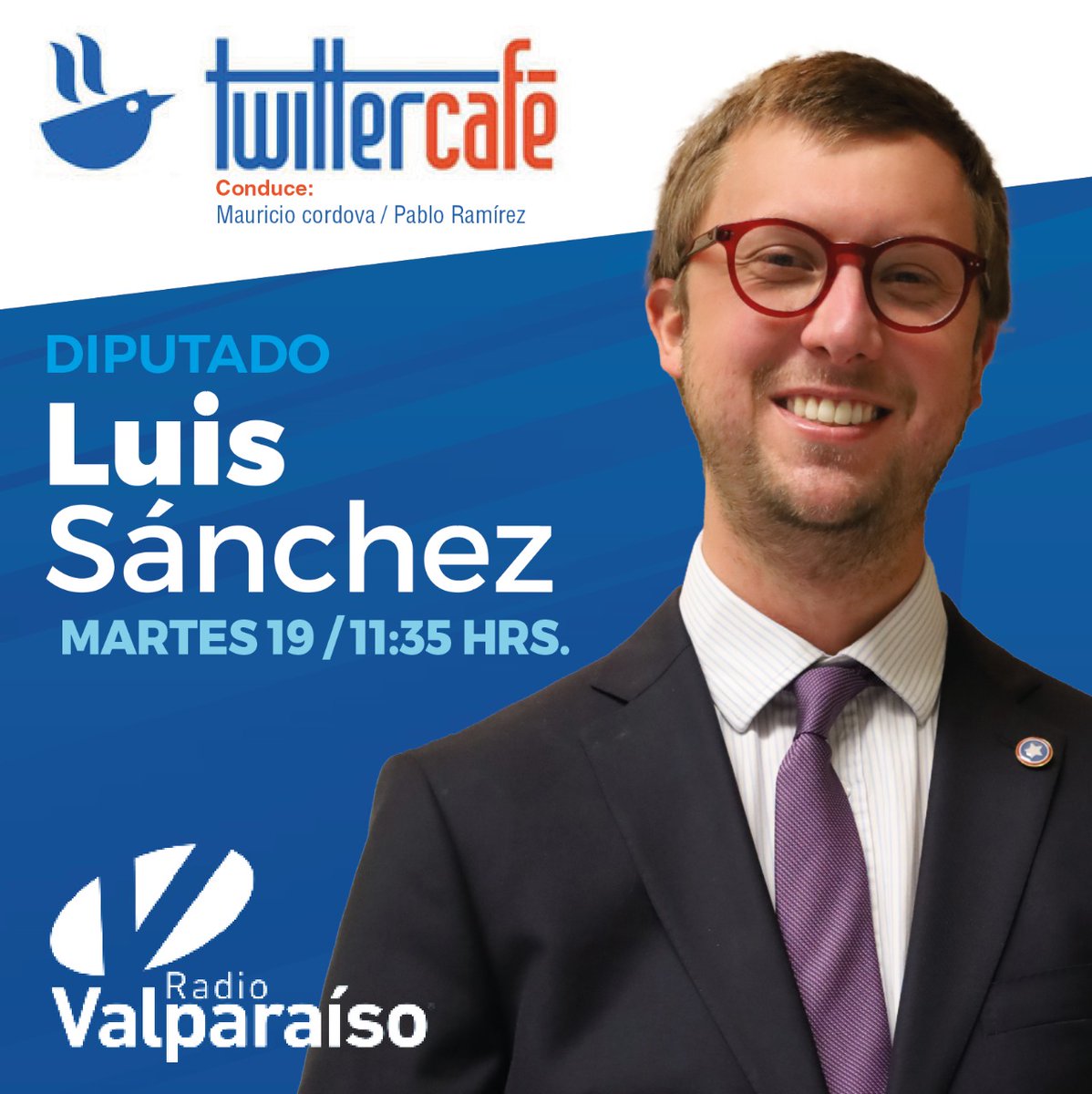 DipRepublicanos's tweet photo. 🎙️Están todos invitados a escuchar en breve a nuestro #DiputadoRepublicano @sanchezdiputado quién estará en el programa #TwitterCafe en @RadioValparaiso 💪 https://t.co/q4VFzmCwhS