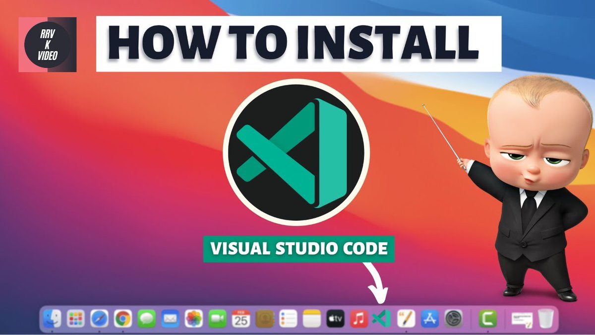 rrvkvideo's tweet image. Check out my latest video &quot;How to Install Visual Studio Code on Mac #rrvcoder #rrvcode #rrvcoding #rrv_coder #rrv_code #lovcode&quot;

Watch Now: youtu.be/EfWS5_eqOlM

(Posted via TubeBuddy.com)