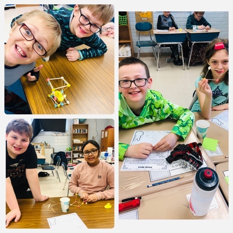 SDOAthensWI's tweet photo. Take a “Peep” at the awesome 4th graders using their teamwork and problem solving skills to build a Peep nest out of toothpicks and jelly beans to protect their Peeps from books! https://t.co/TBEXwKjOXw