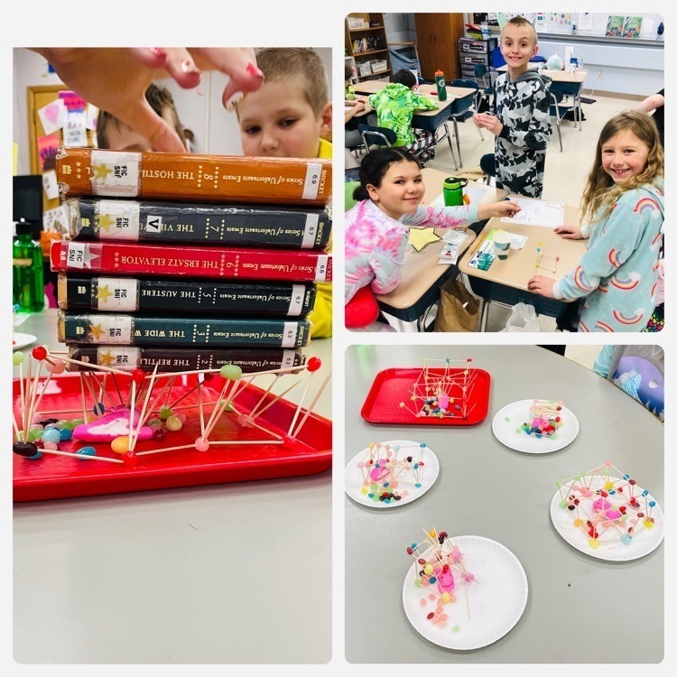 SDOAthensWI's tweet photo. Take a “Peep” at the awesome 4th graders using their teamwork and problem solving skills to build a Peep nest out of toothpicks and jelly beans to protect their Peeps from books! https://t.co/TBEXwKjOXw