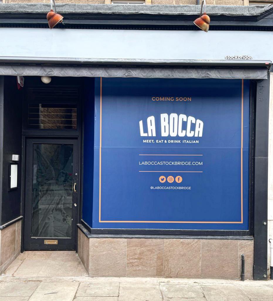 Little shout out to our Gaffers new business venture. New restaurant coming soon to Stockbridge. Authentic Italian Food and Drink 🤌🏻. 

Currently looking for kitchen and front of house staff. 

#LaBoccaStockbridge