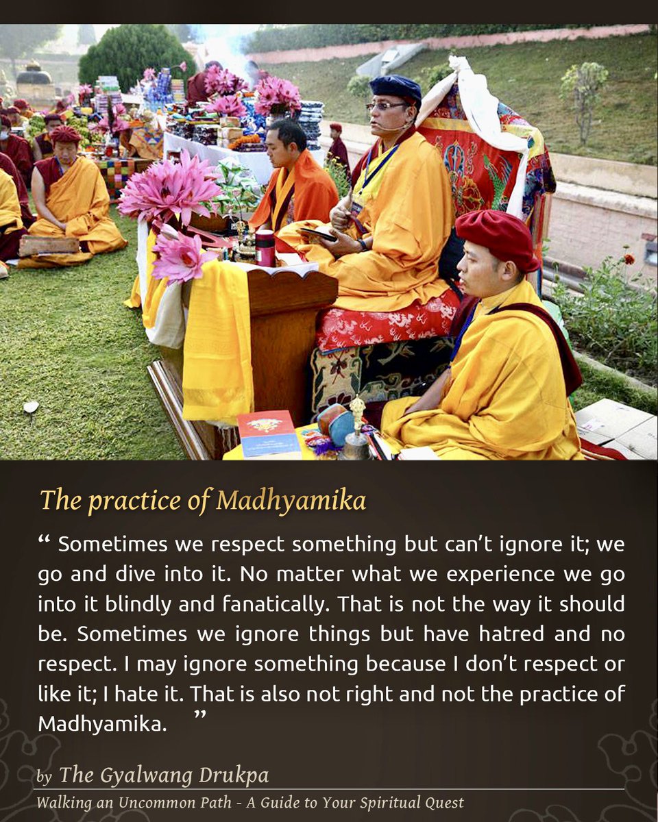 Drukpa's tweet image. The practice of Madhyamika 

#WalkingAnUncommonPath 
#UncommonPath #Spirituality #DrukpaQuotes #Drukpa #Madhyamika 
#RespectIgnore