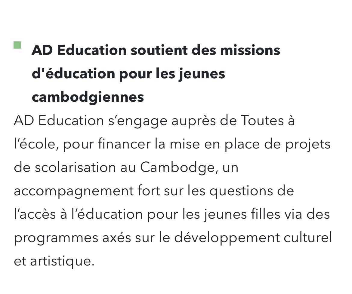 Nadia Bahhar-Alves (@nad_alves) on Twitter photo #ADEducation soutient des missions d'éducation pour les jeunes filles au Cambodge avec <a href="/toutesalecole/">Toutes à l'école</a>
👉🏼 carenews.com/carenews-pro/n…
#education #highered #ADEducation soutient des missions d'éducation pour les jeunes filles au Cambodge avec <a href="/toutesalecole/">Toutes à l'école</a>
👉🏼 carenews.com/carenews-pro/n…
#education #highered