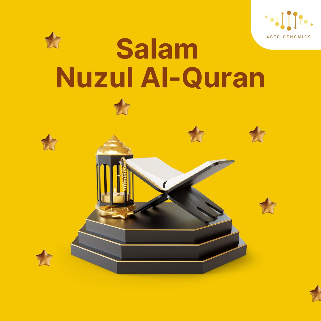 AgtcGenomics's tweet photo. Salam Nuzul Al Quran 1443H. Wishing all Muslims a joyous Nuzul Al Quran Celebration!

#AGTCGenomics #Ramadhan #NuzulAlQuran #geneticstesting #genetics https://t.co/Ne4WwmGA6S