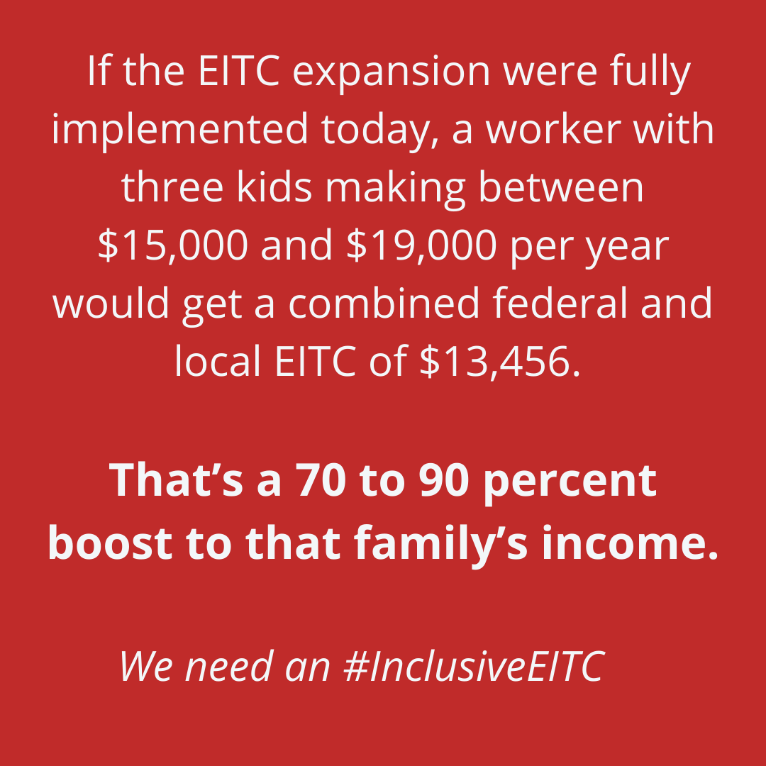 JustRecoveryDC's tweet photo. The EITC is real money in the pockets of low-wage workers.
📨🚨Email DC Council NOW and ask them to include undocumented residents in the EITC! #InclusiveEITC https://t.co/xkrHbEtyXh https://t.co/dvENaKOO9g