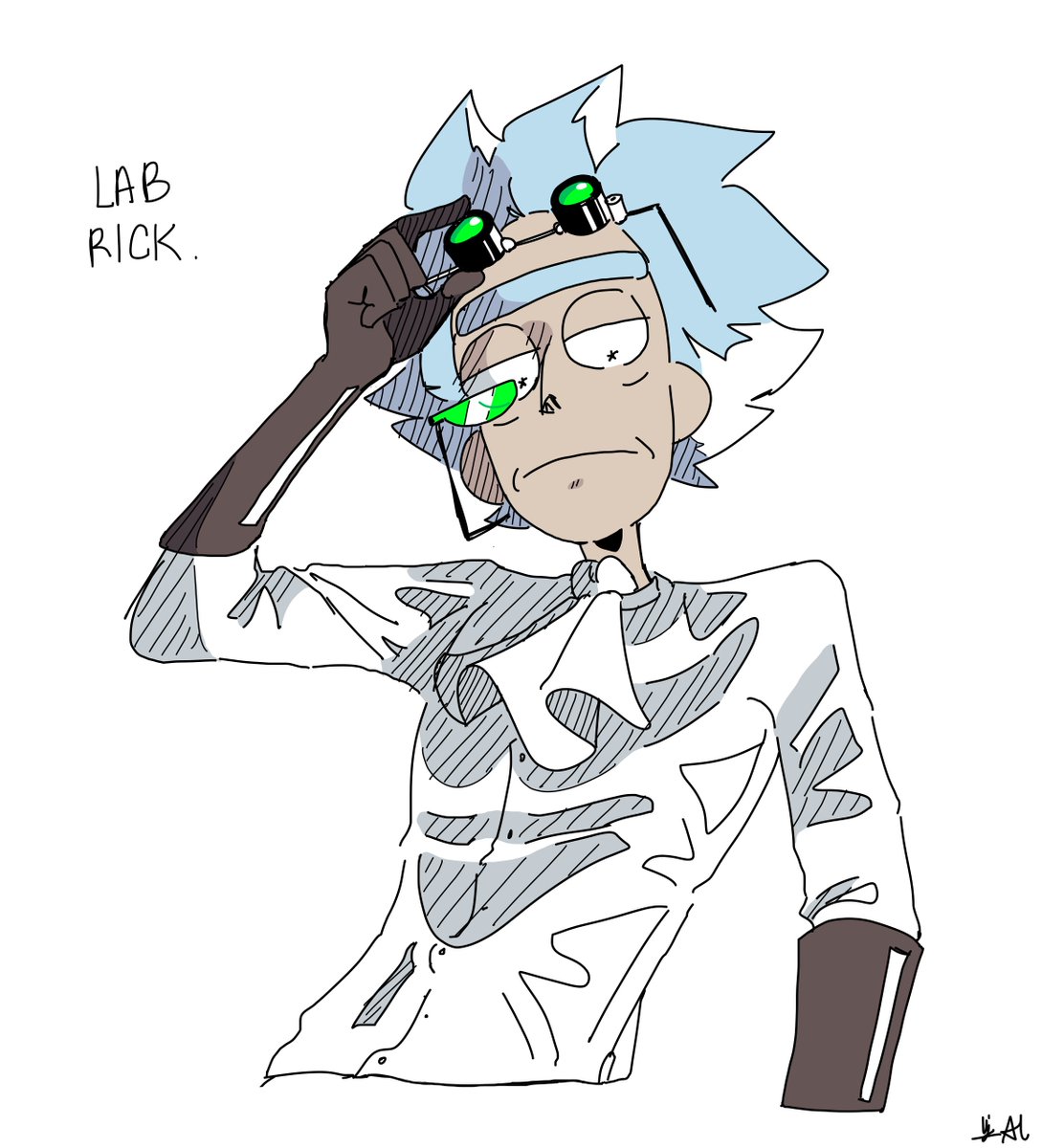kreidxpriz's tweet image. My pen pressure isn't working in this one.

#labrick #ricksanchez #rickandmorty #rick #ram