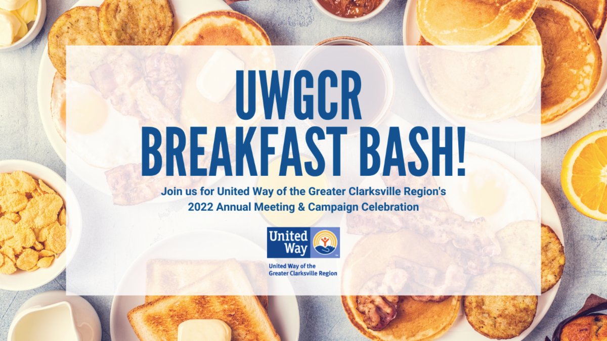 UWClarksville's tweet photo. Our 𝟐𝟎𝟐𝟐 𝐀𝐧𝐧𝐮𝐚𝐥 𝐌𝐞𝐞𝐭𝐢𝐧𝐠 &amp; 𝐂𝐚𝐦𝐩𝐚𝐢𝐠𝐧 𝐂𝐞𝐥𝐞𝐛𝐫𝐚𝐭𝐢𝐨𝐧 𝐢𝐬 𝐌𝐚𝐲 𝟐𝟒 @ 𝟕:𝟑𝟎 𝐚𝐦! Full details are on our website at https://t.co/IgvvFX0BBK. Tickets and table sponsorships can be purchased at https://t.co/PQgeJ2BZcq. Reserve your spot today! https://t.co/pvb2NioCnH