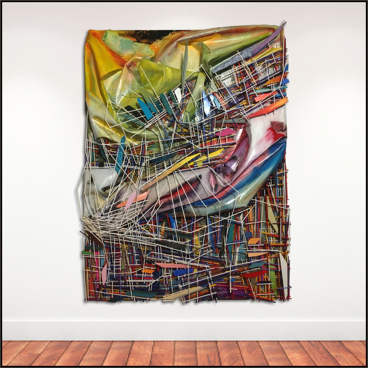 So excited to share with everyone my newest marble track!
KAYGE 
34"x46"x6" - Mixed Media on cradled wood panel.
#painting #acrylicpainting #artwork #art #mixedmedia