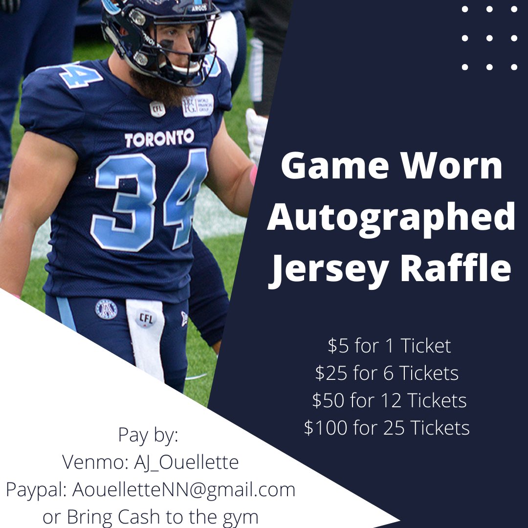 Ouellette_AJ12's tweet photo. I want to give everyone an opportunity to win a game worn jersey. This raffle will start today and finish May 6th. Thank you to everyone that has followed my journey. You do not need to be from the area to win! Anyone is welcome! Thank you and may the odds be in your favor! https://t.co/5rTDlbOtjl