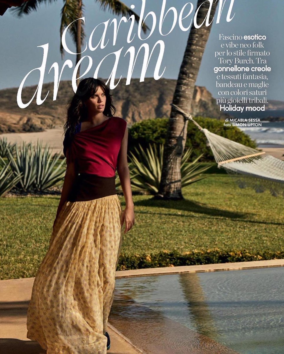 toryburch's tweet photo. @SaraSampaio wearing #ToryBurchSS22 in @Elle_Italia #ToryEditorials #ToryBurch https://t.co/UQdu3uucqA