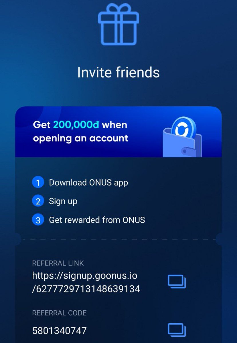 MBacker77's tweet photo. 🎉  ONUS Exchange

Receive 200,000 VNDC immediately after signing up!

Earn per referral + 45,000

🏦 Listed

🌐https://t.co/NXSVx26RQG

✅ Swap the pancakes

Get +45,000 VNDC bonus and 12% interest compounded every day. Start right away.

https://t.co/vzEFY6twO1
#VNDC #Onus https://t.co/7gT5aH7fVw