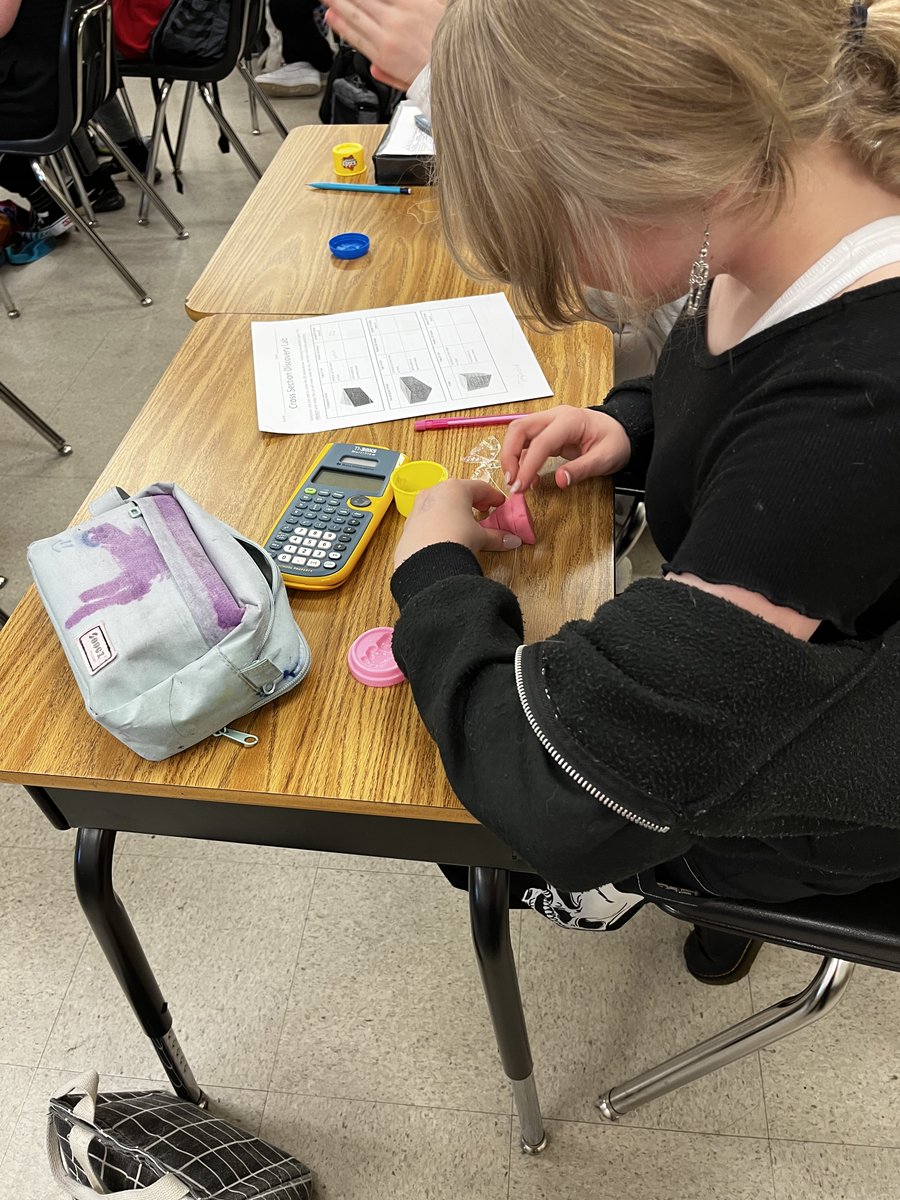 drms_chiefs's tweet photo. 7th grade students in Ms. Owens classes are using Playdough to work through Cross Sections in math. #DRMSClassOf2027 #DRMSHandsOnLearning https://t.co/s9PFXfHKfr