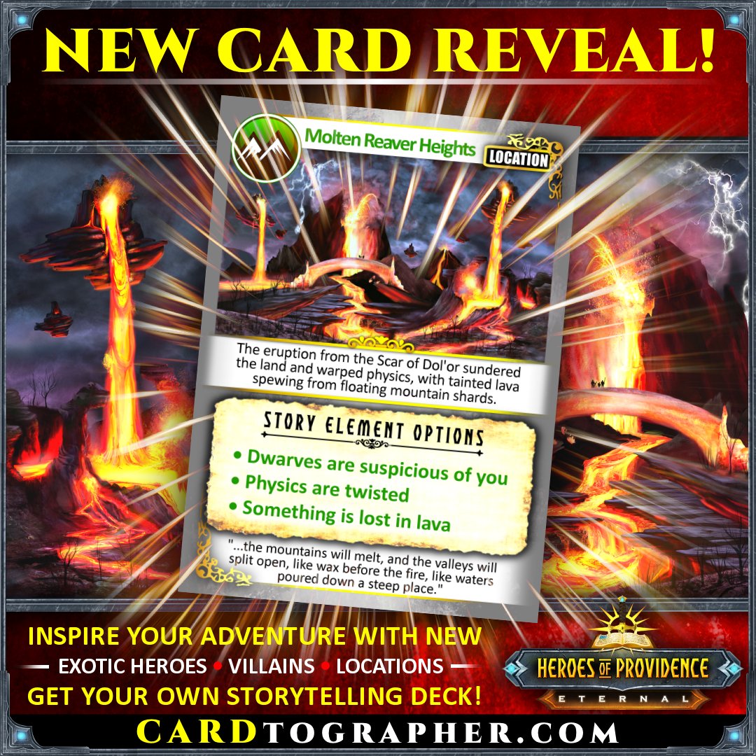 HeroesEternal's tweet photo. Can you handle the heat? π₯
Adventure! Laughter! Stories! βοΈ Get yours now at https://t.co/Ljy9mwYj4h
#NewCardGame #CardGame #dnd #fantasy #rpg #ttrpg #gamenight #pathfinder #familynight #FamilyFun #BusyMom #BusyDad #BusyParent #FamilyGameNight #fantasyArt https://t.co/BadIjXQyDj