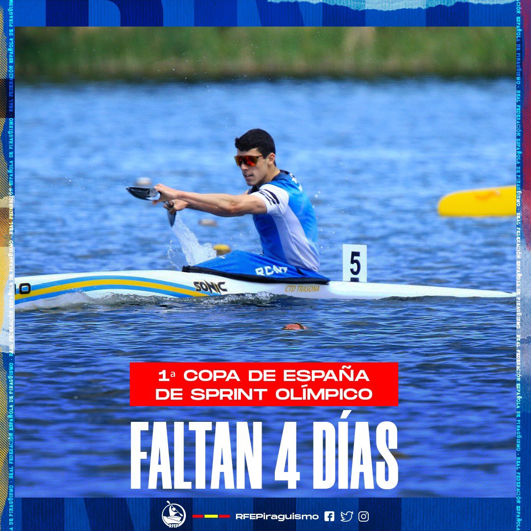 PiragüismoEspaña (@rfepiraguismo) on Twitter photo ¡FALTAN 4 DÍAS! 😬 ¿Nervios? 
#SomosPalistas ¡FALTAN 4 DÍAS! 😬 ¿Nervios? 
#SomosPalistas