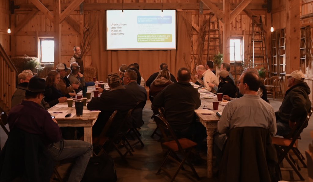 SedgwickCoFB's tweet photo. Kicking off our Legislator Tour with @KSFarmBureau Kent Askren talking about state water rights. https://t.co/thuKqV0uBh