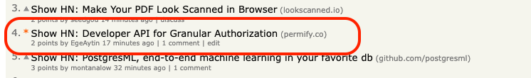 firatcand's tweet photo. Hey everyone,
We're online at HN. Would love to have your support.
“Show HN: Developer API for Granular Authorization”
https://t.co/suPqpgXYTt https://t.co/QlJhb4jJU2
