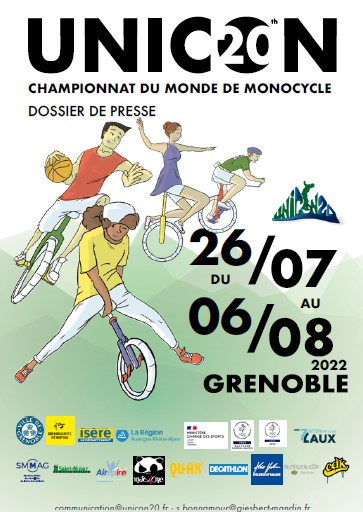 [Agenda presse⏱️]Connaissez vous le monocycle ? L'UniCon (UNIcycle CONvention)qui regroupe 15 000 participants et 35 disciplines dans le monde, débarque pour sa 20e édition à <a href="/VilledeGrenoble/">Ville de Grenoble</a> du 26/07 au 6/08. Conf de presse de présentation le 21/04 à 14h. Plus d'infos <a href="/AgenceGM/">Giesbert & Mandin</a>