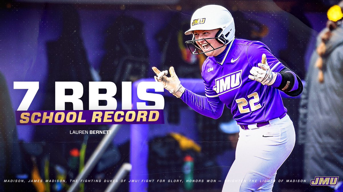 On Saturday, Lauren Bernett joined Logan Newton and Megan Good in the record book with 𝙎𝙀𝙑𝙀𝙉 RBIs in a single game!

#GoDukes